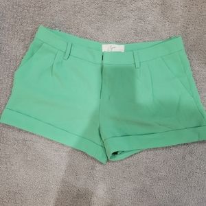 Joie mint green pleated shorts